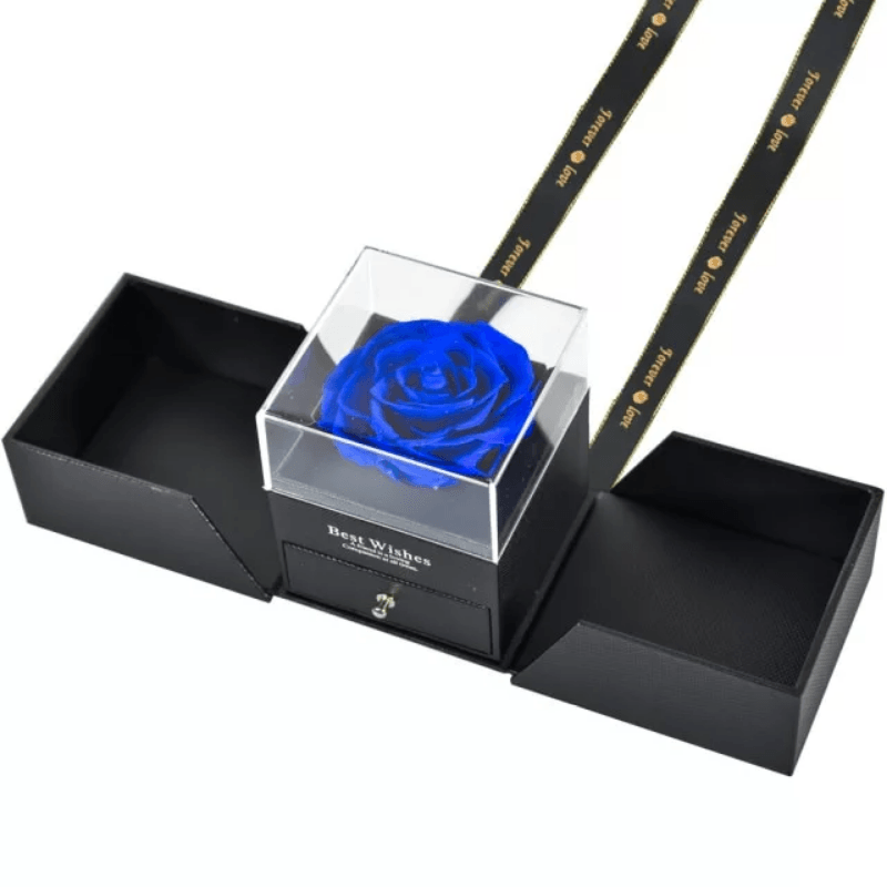 Single Rose Box-Flower Teddy Bear