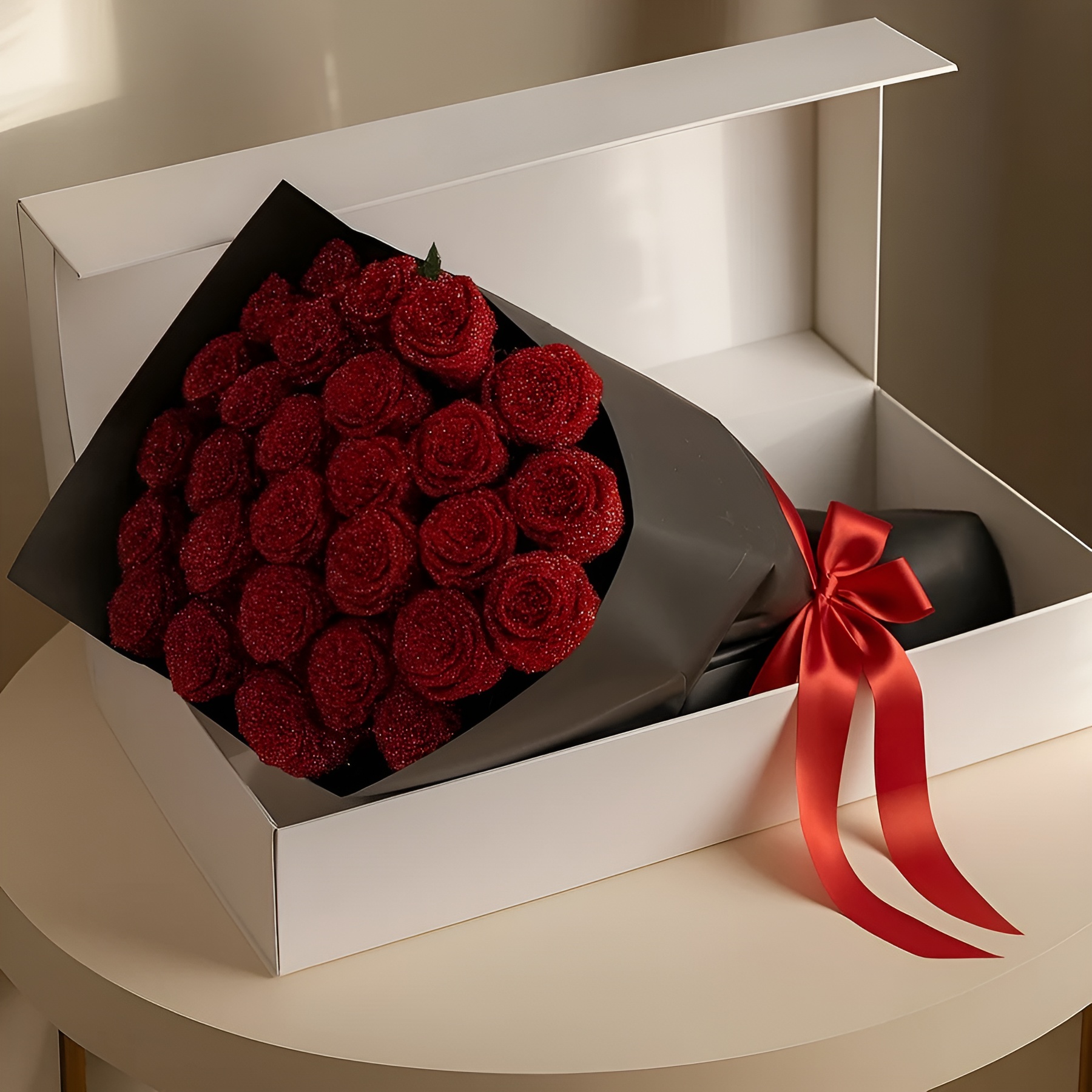 Sparkling Preserved Rose Bouquet For Timeless Gifting