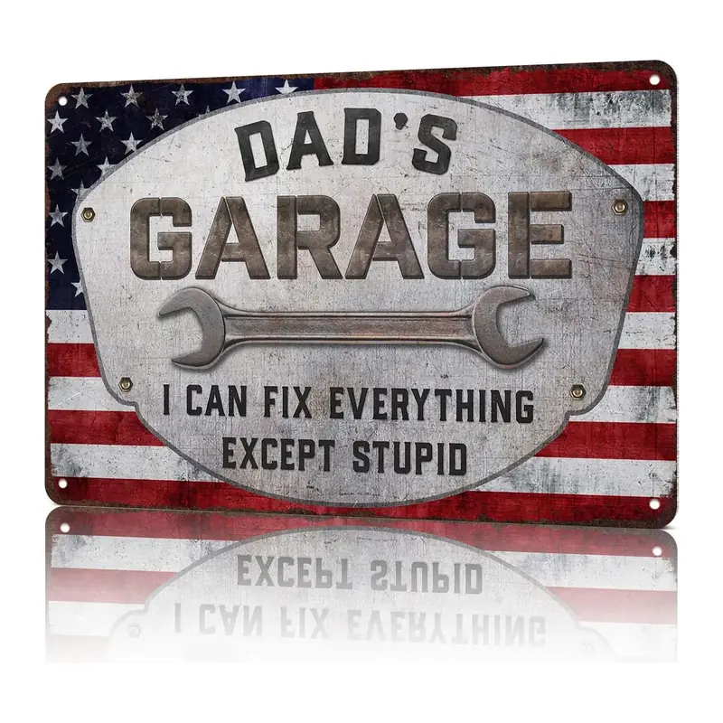 Garage Vintage Metal Wall Sign Gift For Dad