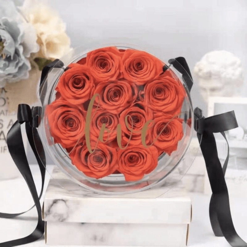 Forever Rose Box - Elegant Preserved Roses for Any Occasion-Flower Teddy Bear
