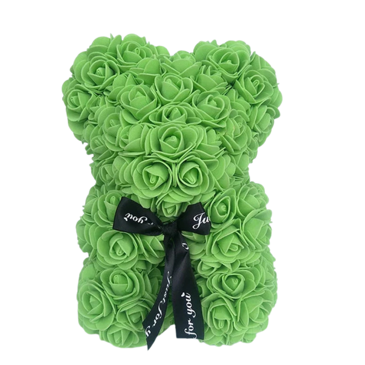 Rose Teddy Bear With Flowers For Valentines-Flower Teddy Bear