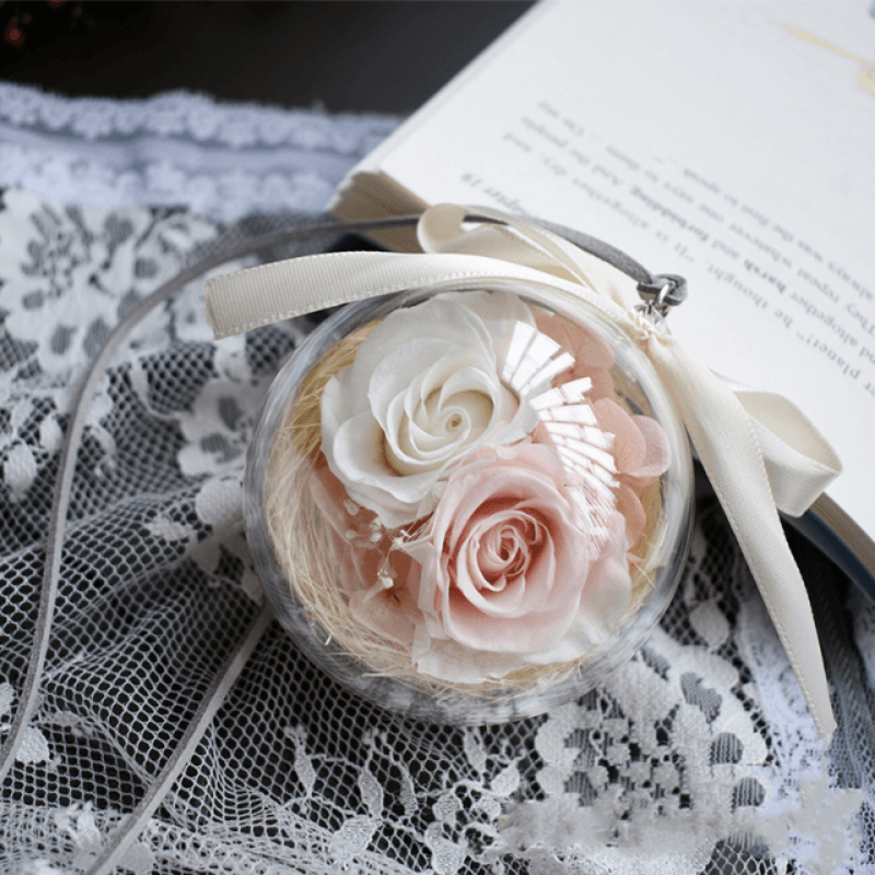 Eternal Rose Pendant-Flower Teddy Bear