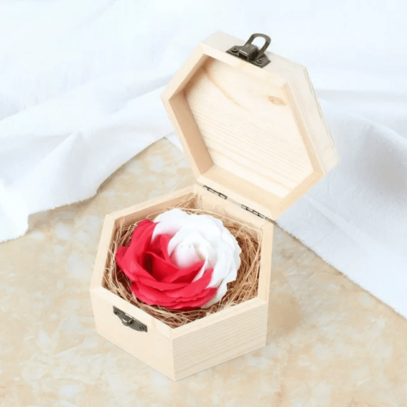 Wood Eternal Rose Box – A Timeless Symbol of Love and Elegance-Flower Teddy Bear
