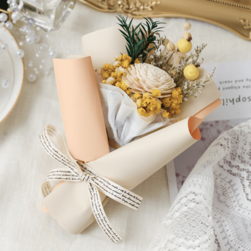 Dried Flower Bouquet – Elegant And Timeless Floral Gift-Flower Teddy Bear