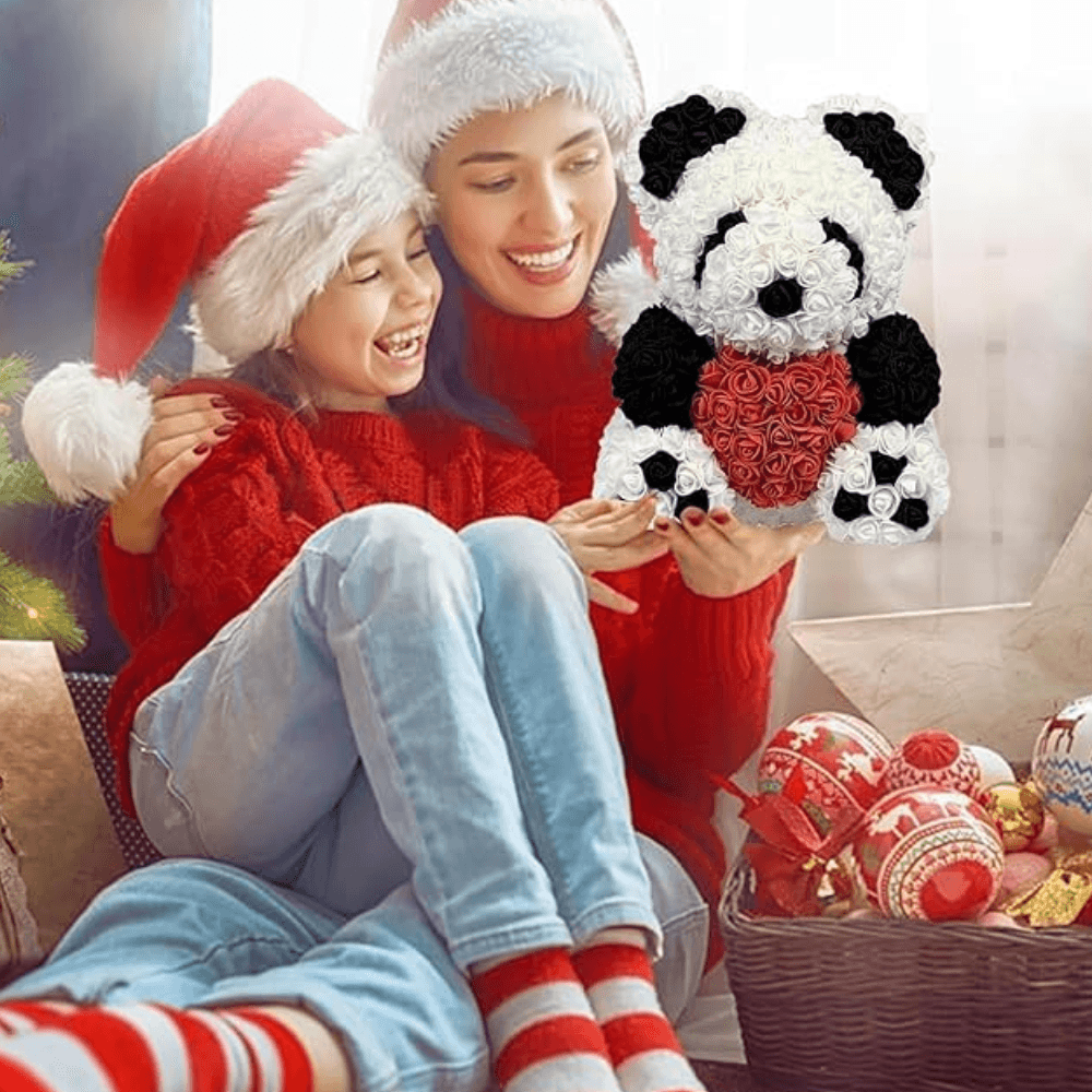 Rose Teddy Bear -  Decorative Gift Box And LED Lights-Flower Teddy Bear