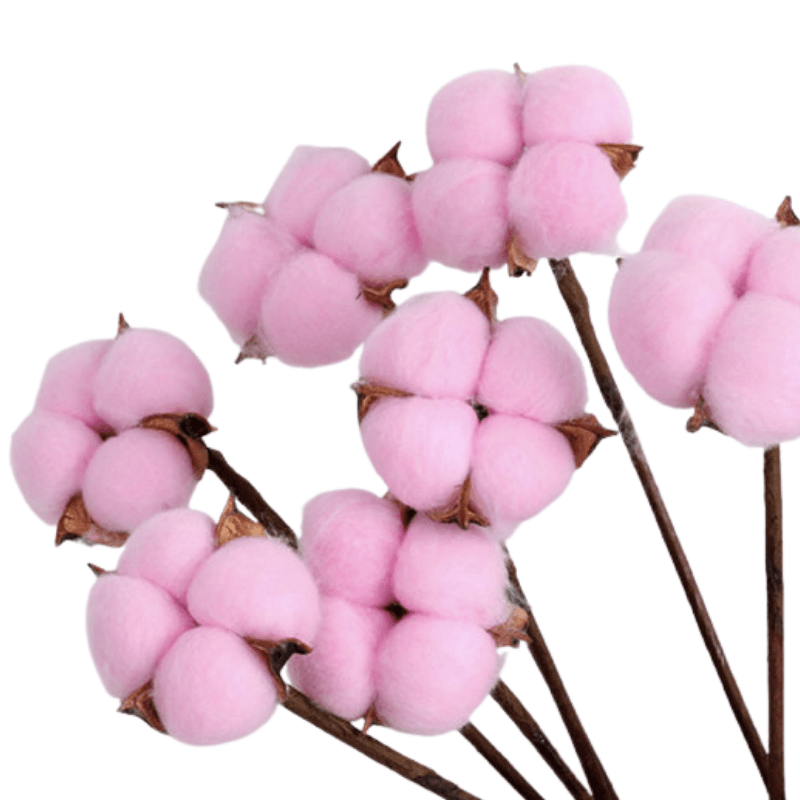 10 Piece Cotton Flower Decorative - Artificial Soft Touch-Flower Teddy Bear