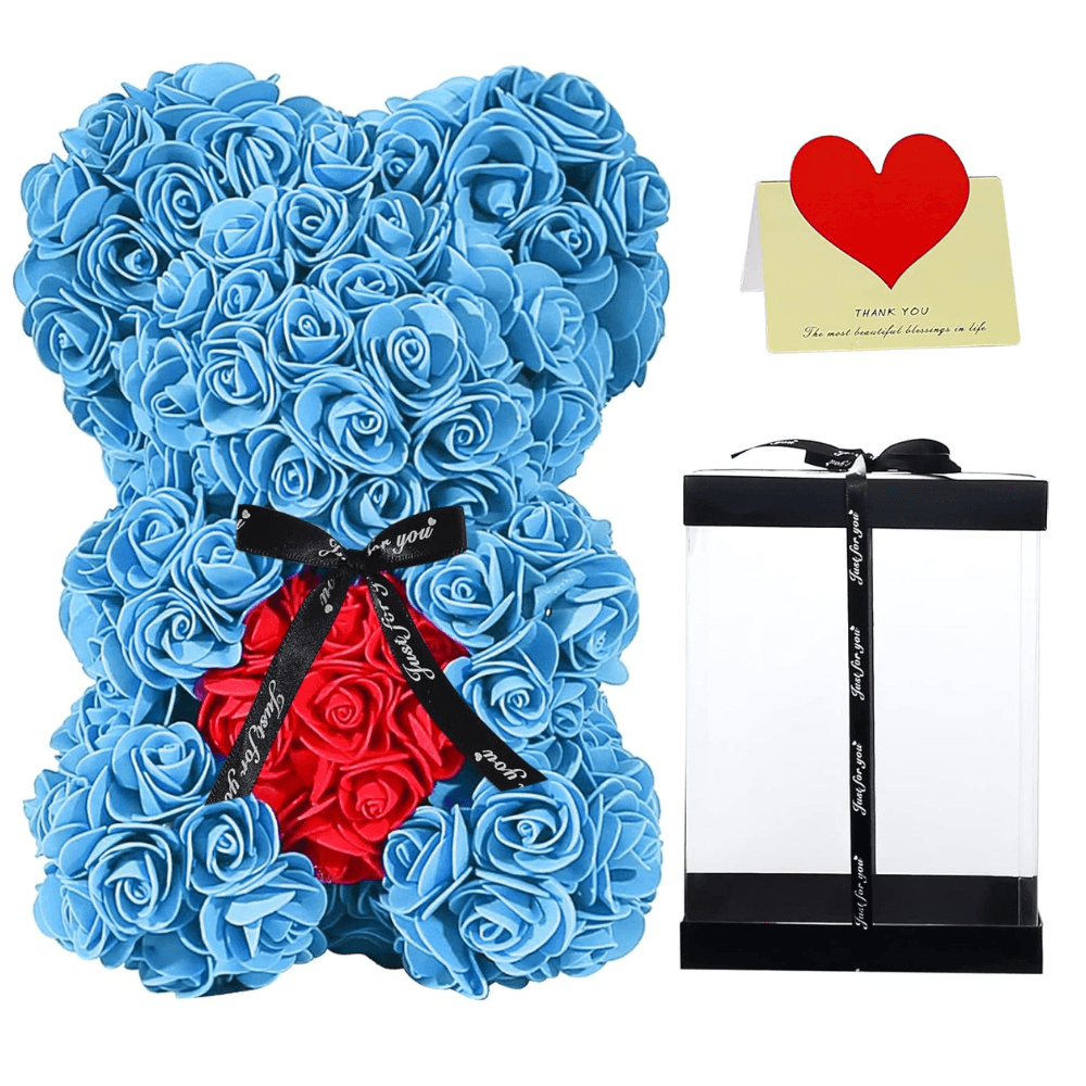 Artificial Floral Bear – Foam Roses For Elegant Home Decor-Flower Teddy Bear