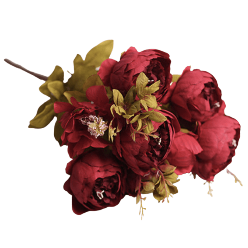 6 Head Artificial Rose Bouquet – Classic Beauty with a Realistic Look-Flower Teddy Bear