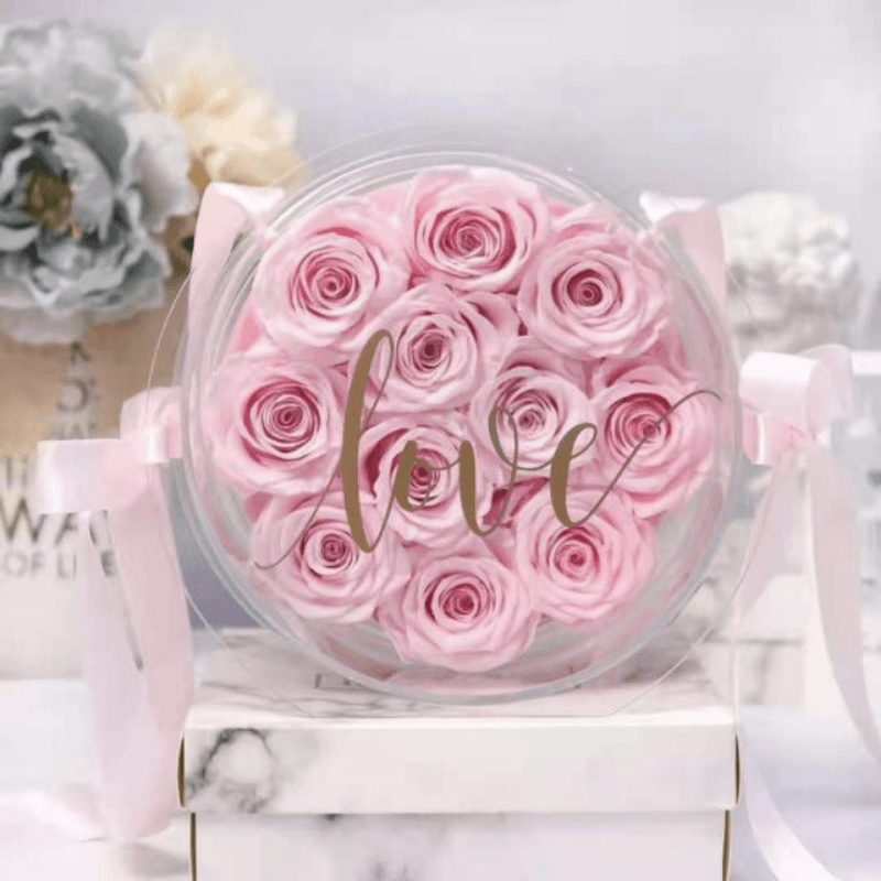 Forever Rose Box - Elegant Preserved Roses for Any Occasion-Flower Teddy Bear