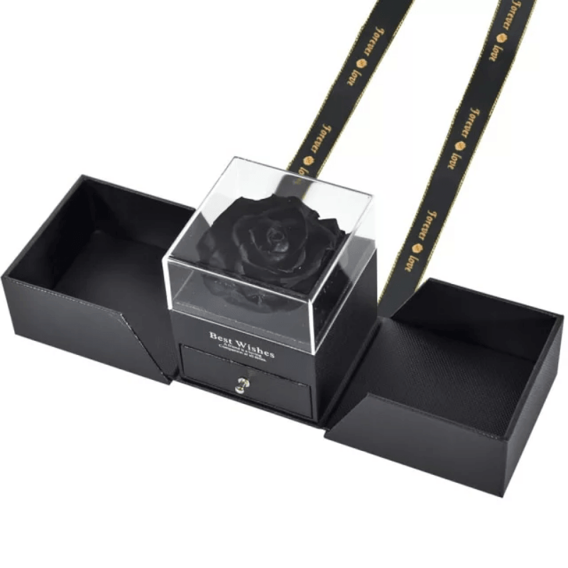 Single Rose Box-Flower Teddy Bear