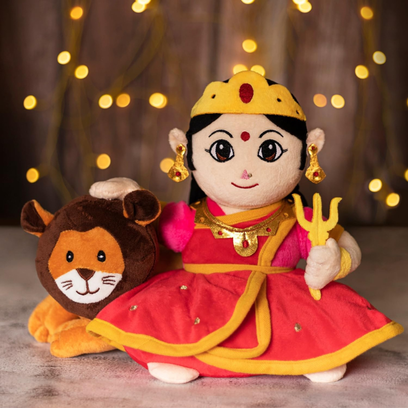 Durga Mantra Chanting Toy with Music-Flower Teddy Bear