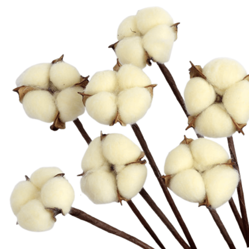 10 Piece Cotton Flower Decorative - Artificial Soft Touch - Flower Teddy Bear