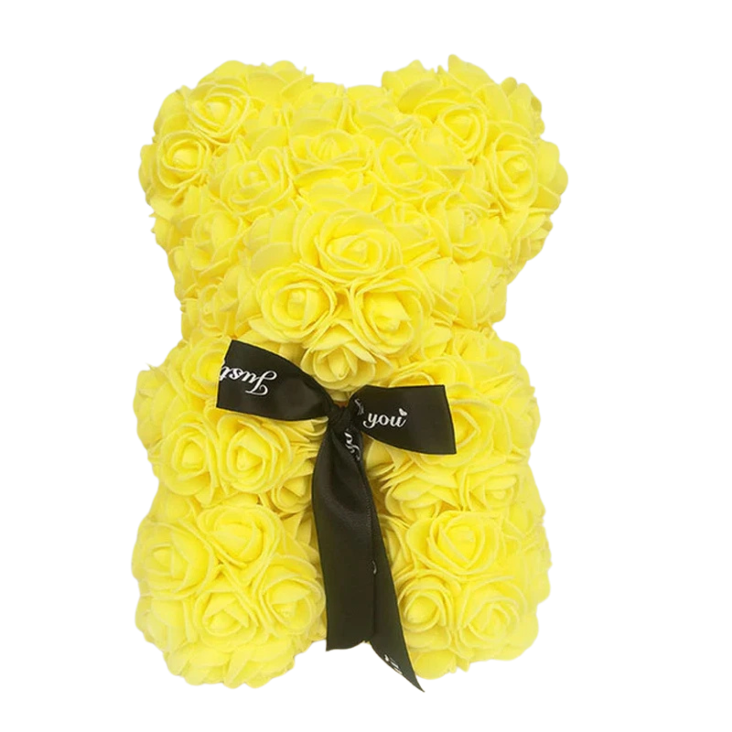 Rose Teddy Bear With Flowers For Valentines-Flower Teddy Bear