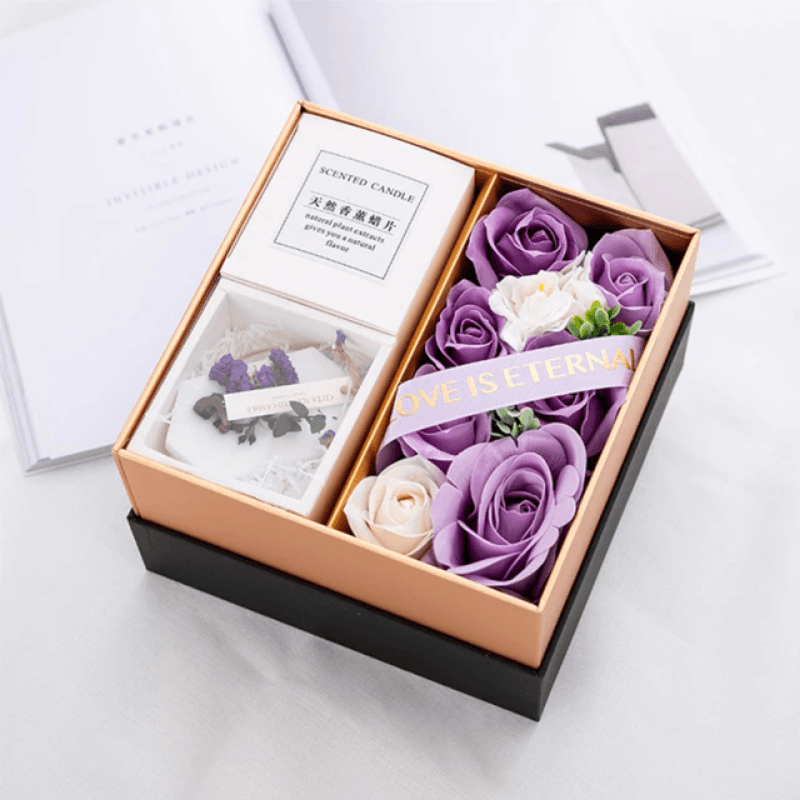 Scented Candle Soap Set-Flower Teddy Bear