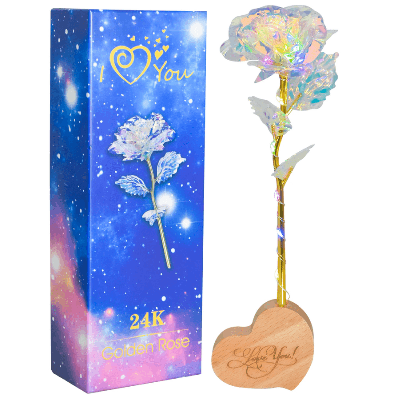 Galaxy Rose Flower – Gorgeous Gold Foil Rose For Decoration-Flower Teddy Bear