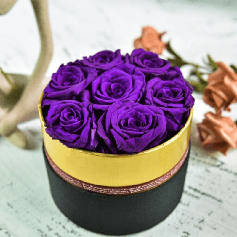Mini Rose Flower Box-Flower Teddy Bear