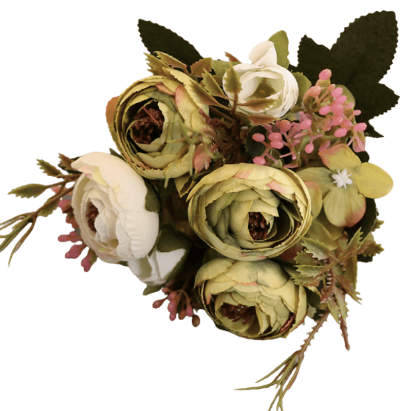 Artificial Rose Bouquet – Elegant Floral Decor for Any Space-Flower Teddy Bear