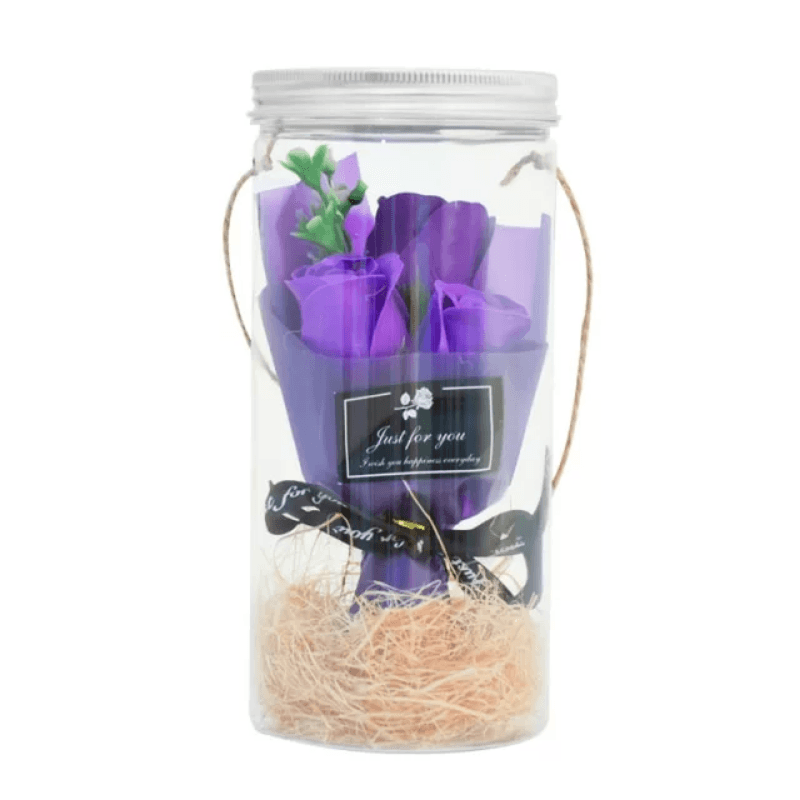 LED Rose Flower Container-Flower Teddy Bear