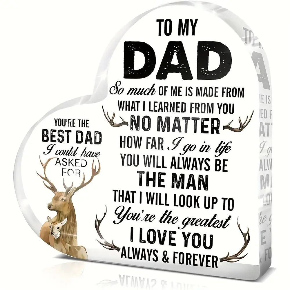 Personalized Message Acrylic Cordial Plaque For Dad