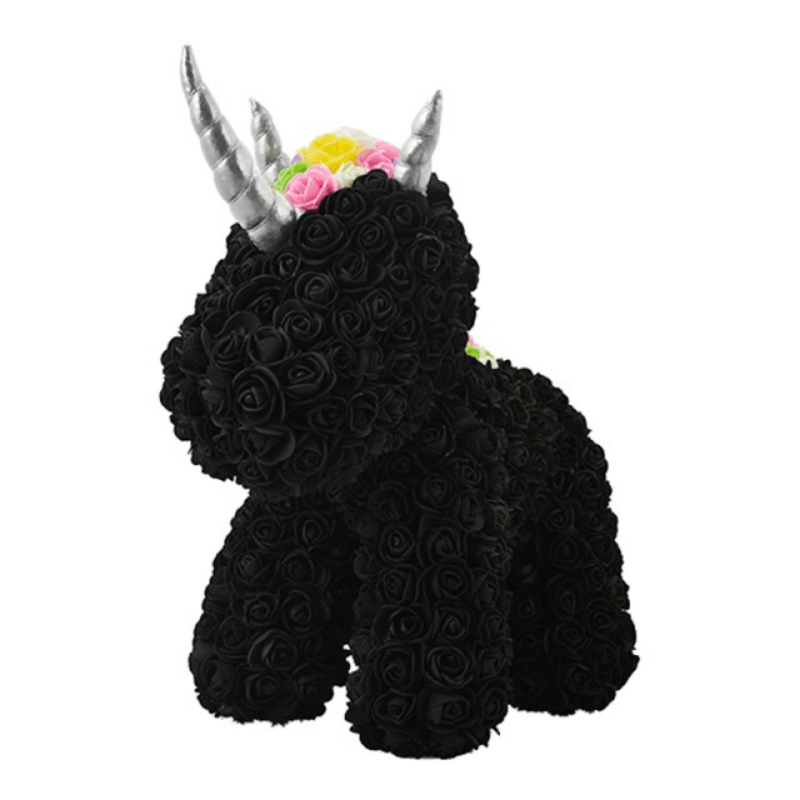 Rose Unicorn Faux Gift-Flower Teddy Bear