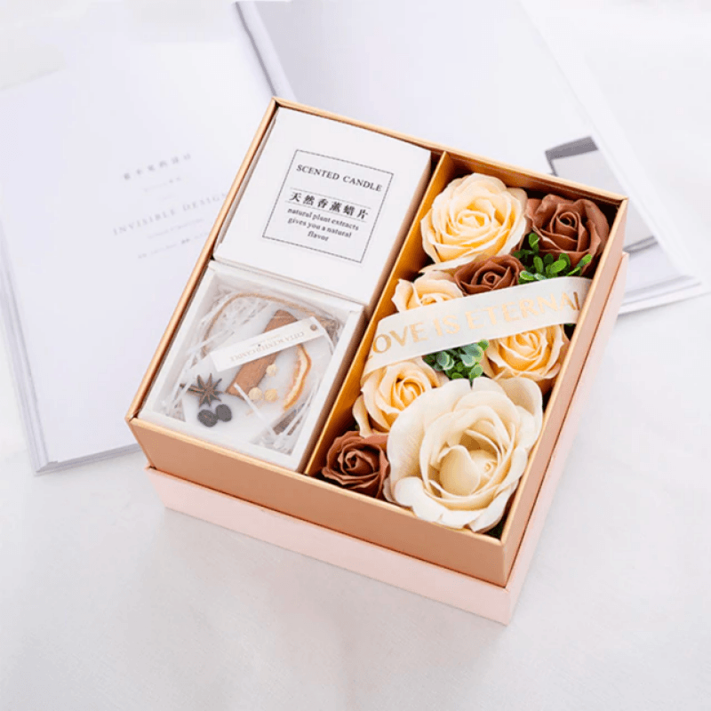 Scented Candle Soap Set-Flower Teddy Bear