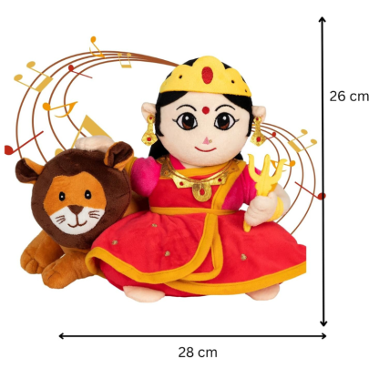 Durga Mantra Chanting Toy with Music-Flower Teddy Bear