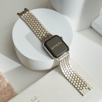 Honeycomb Stainless Steel Band-Flower Teddy Bear