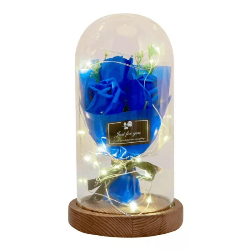 Rose Flower Bouquet Dome-Flower Teddy Bear