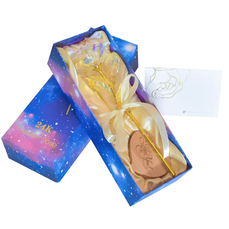 Galaxy Rose Flower – Gorgeous Gold Foil Rose For Decoration-Flower Teddy Bear