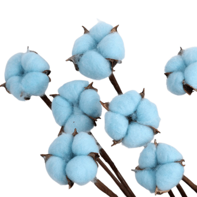 10 Piece Cotton Flower Decorative - Artificial Soft Touch - Flower Teddy Bear