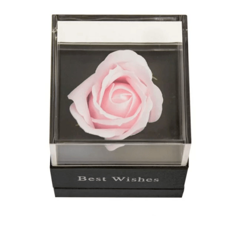 Soap Rose Acrylic Box-Flower Teddy Bear