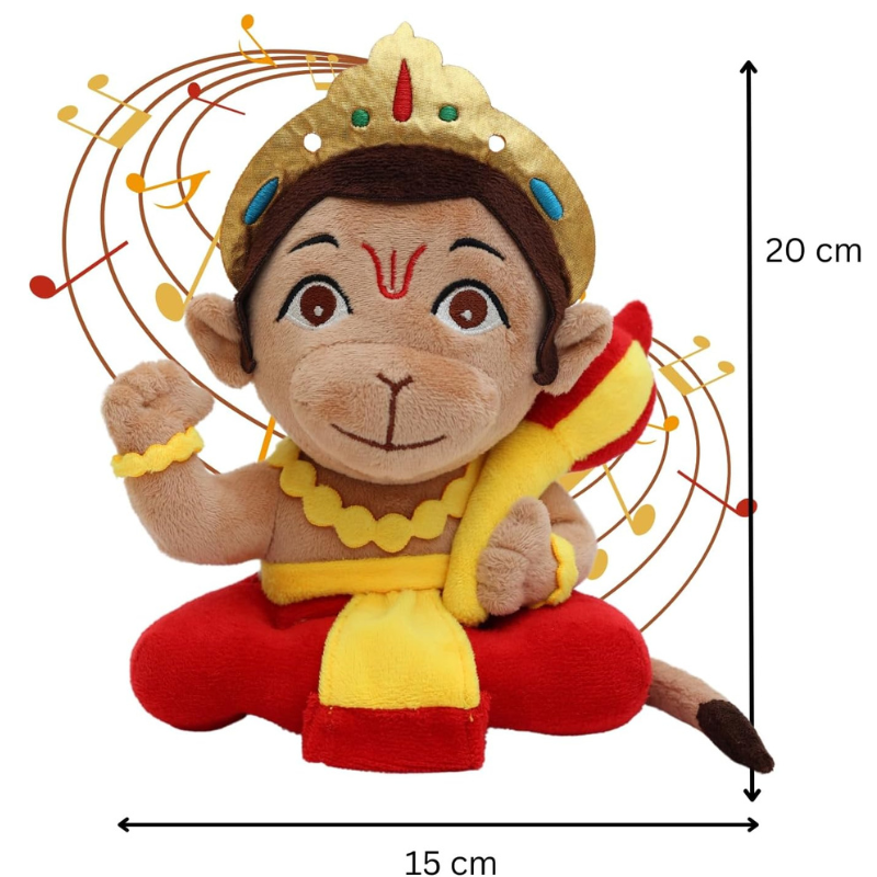 Mantra Chanting Hanuman Plush Toy-Flower Teddy Bear