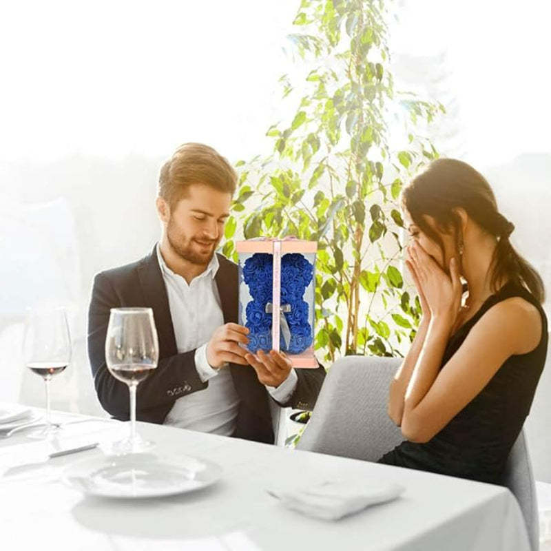 Luxury Floral Teddy Gift-Flower Teddy Bear