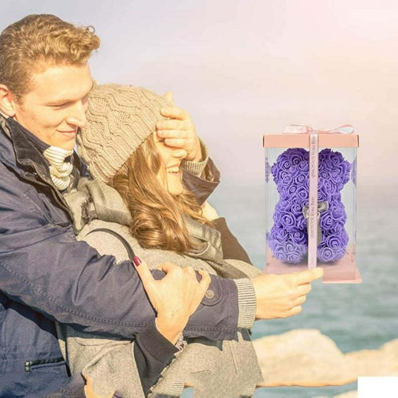 Luxury Floral Teddy Gift-Flower Teddy Bear