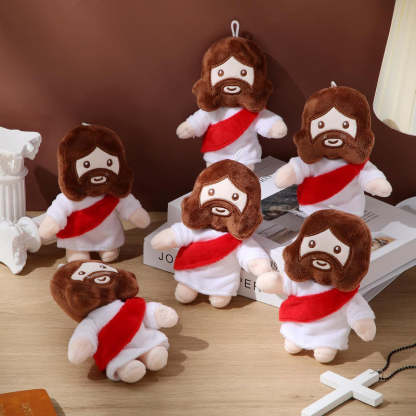 6 Pieces My Friends Jesus Plush Toys - Versatile Gift-Flower Teddy Bear