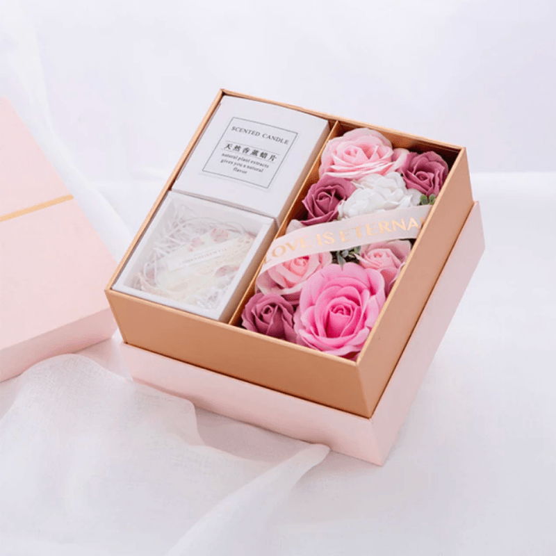 Scented Candle Soap Set-Flower Teddy Bear