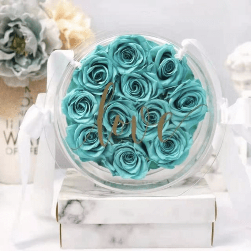 Forever Rose Box - Elegant Preserved Roses for Any Occasion-Flower Teddy Bear