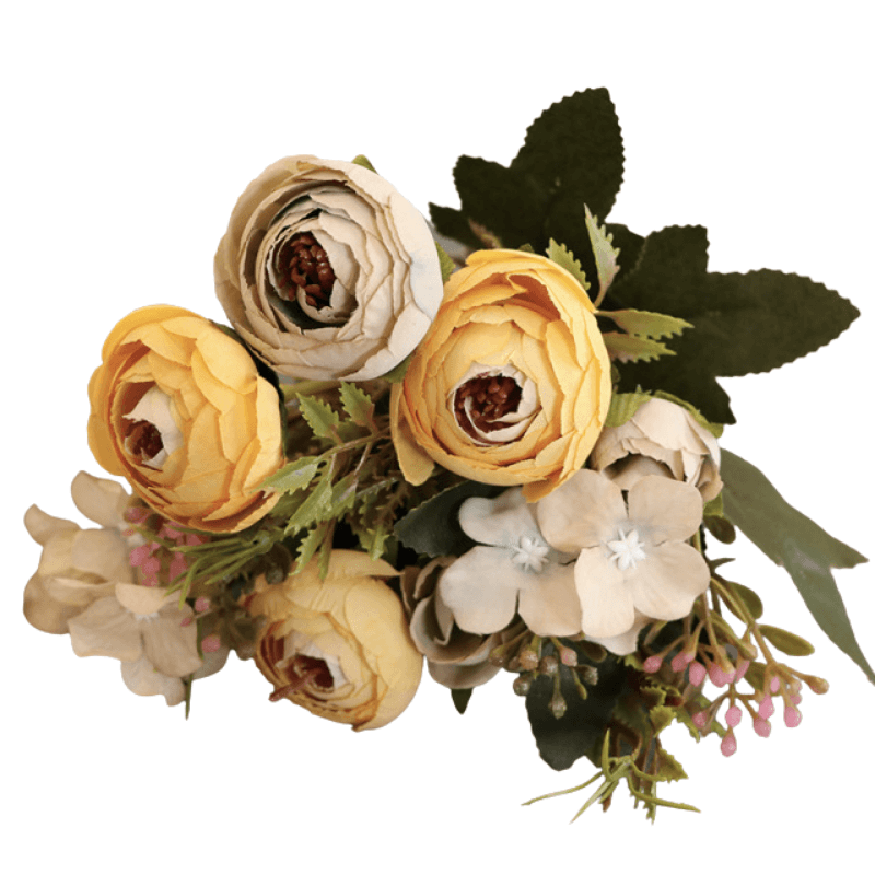 Artificial Rose Bouquet – Elegant Floral Decor for Any Space-Flower Teddy Bear