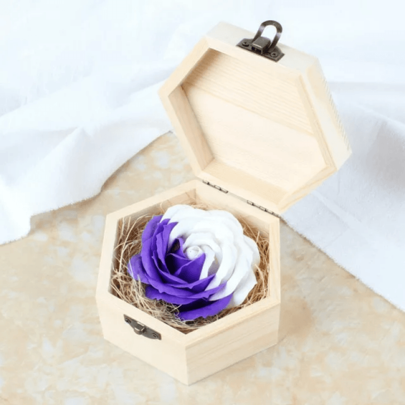 Wood Eternal Rose Box – A Timeless Symbol of Love and Elegance-Flower Teddy Bear