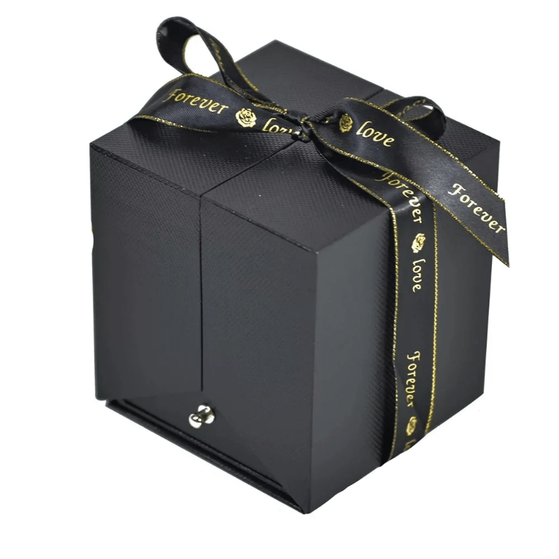 Single Rose Box-Flower Teddy Bear