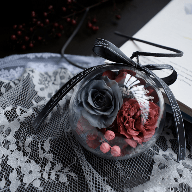 Eternal Rose Pendant-Flower Teddy Bear