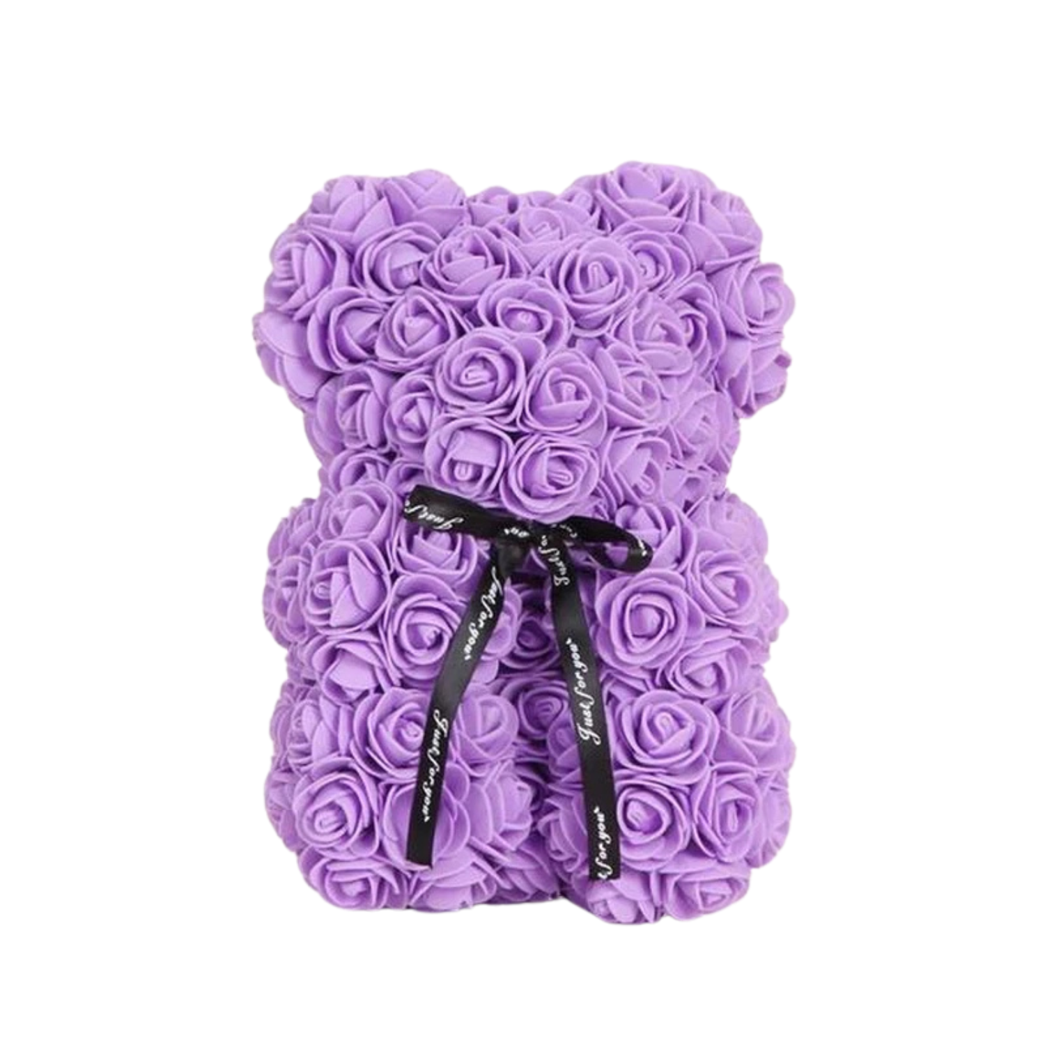 Rose Teddy Bear With Flowers For Valentines-Flower Teddy Bear