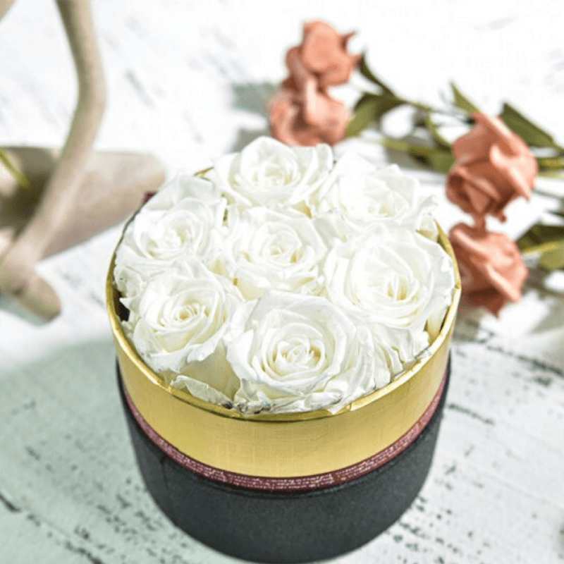 Mini Rose Flower Box-Flower Teddy Bear