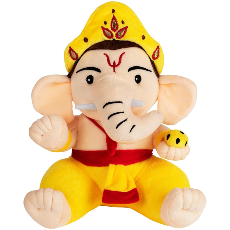 Mantra Chanting Baby Ganesha Toy-Flower Teddy Bear