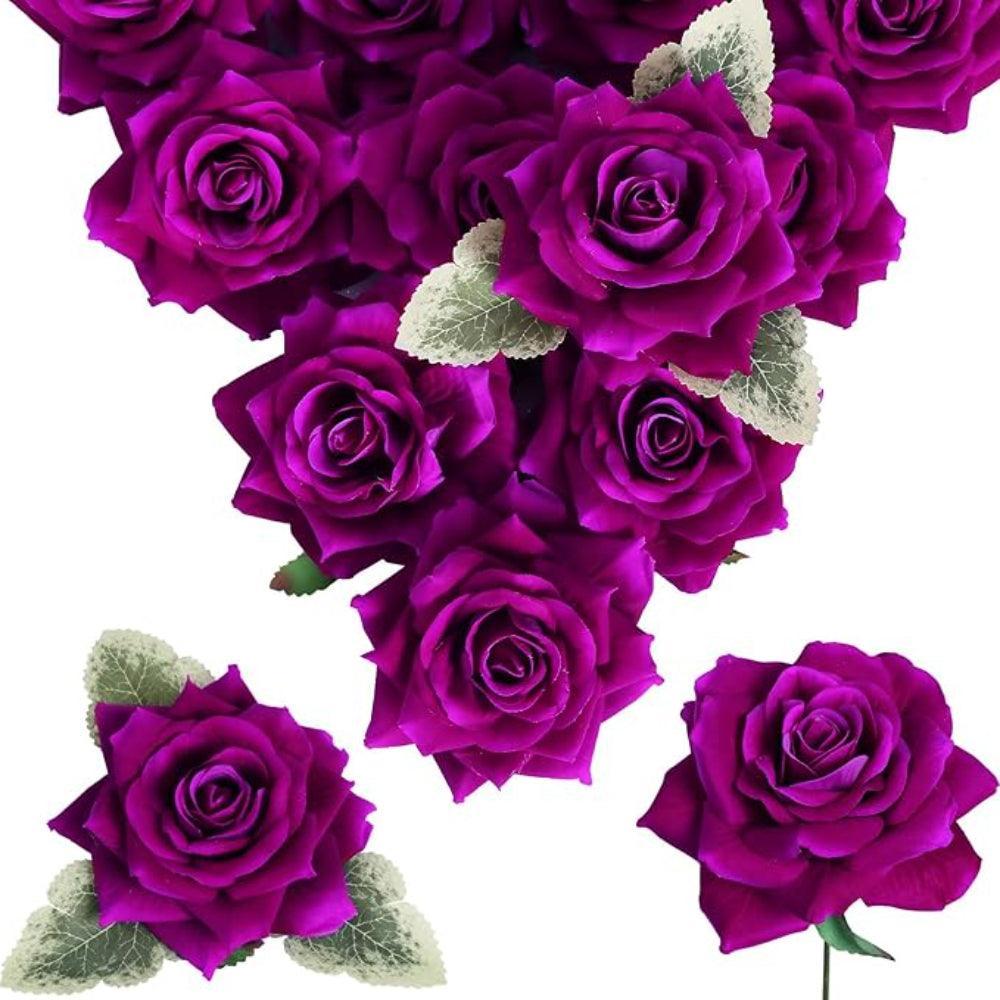Handcrafted Faux Roses-Flower Teddy Bear