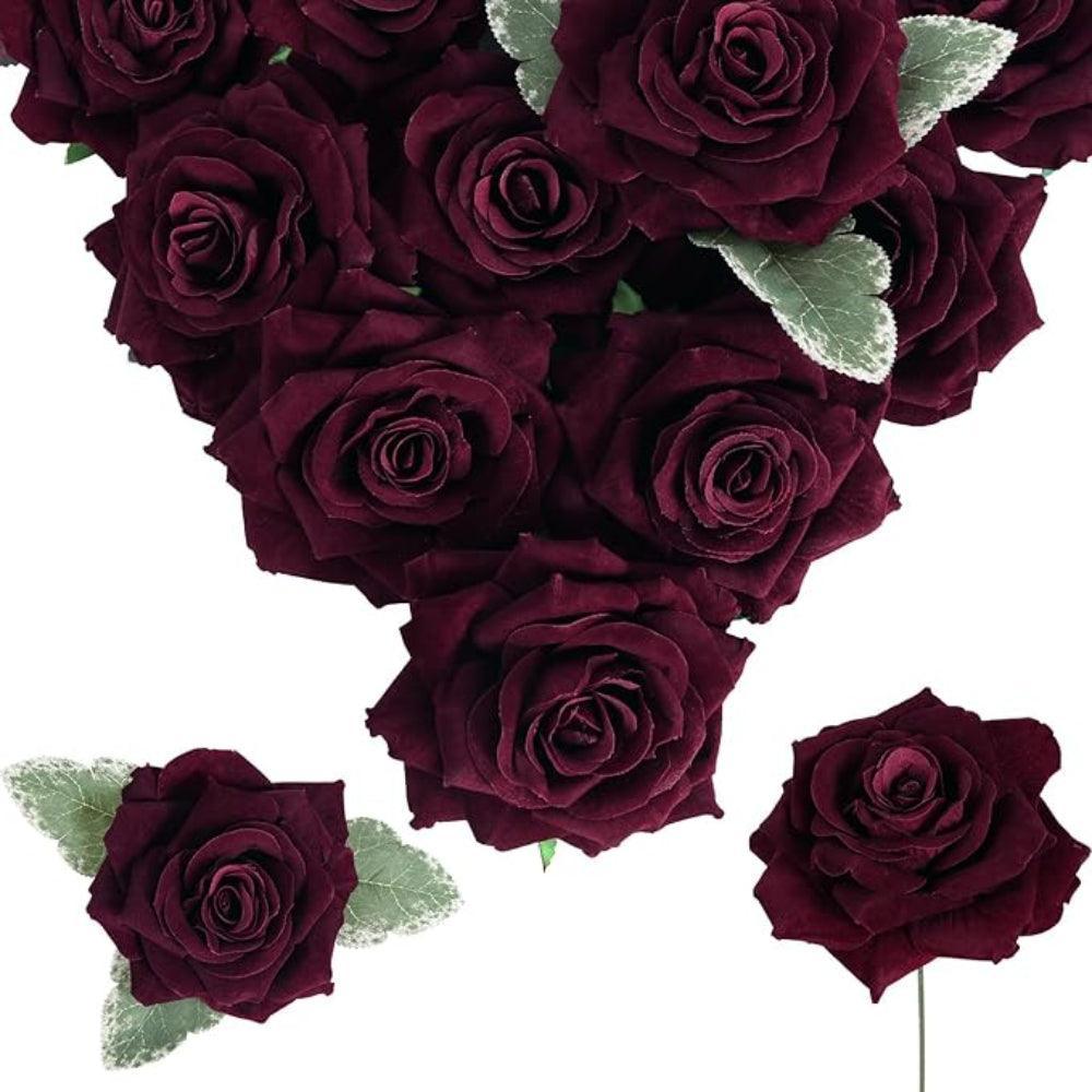 Handcrafted Faux Roses-Flower Teddy Bear