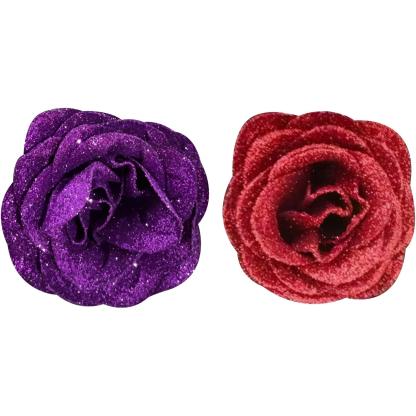 Glitter Roses Bouquet Set-Flower Teddy Bear
