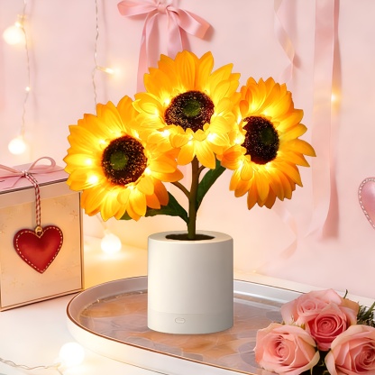 Sunflower Shaped LED Rechargeable Table Lamp
