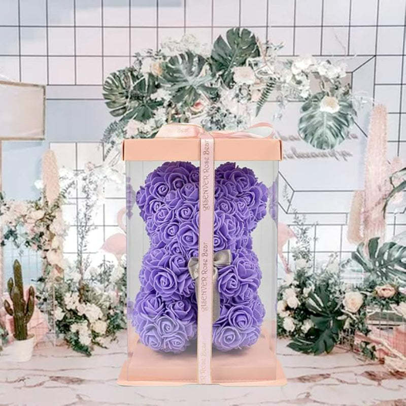 Luxury Floral Teddy Gift-Flower Teddy Bear