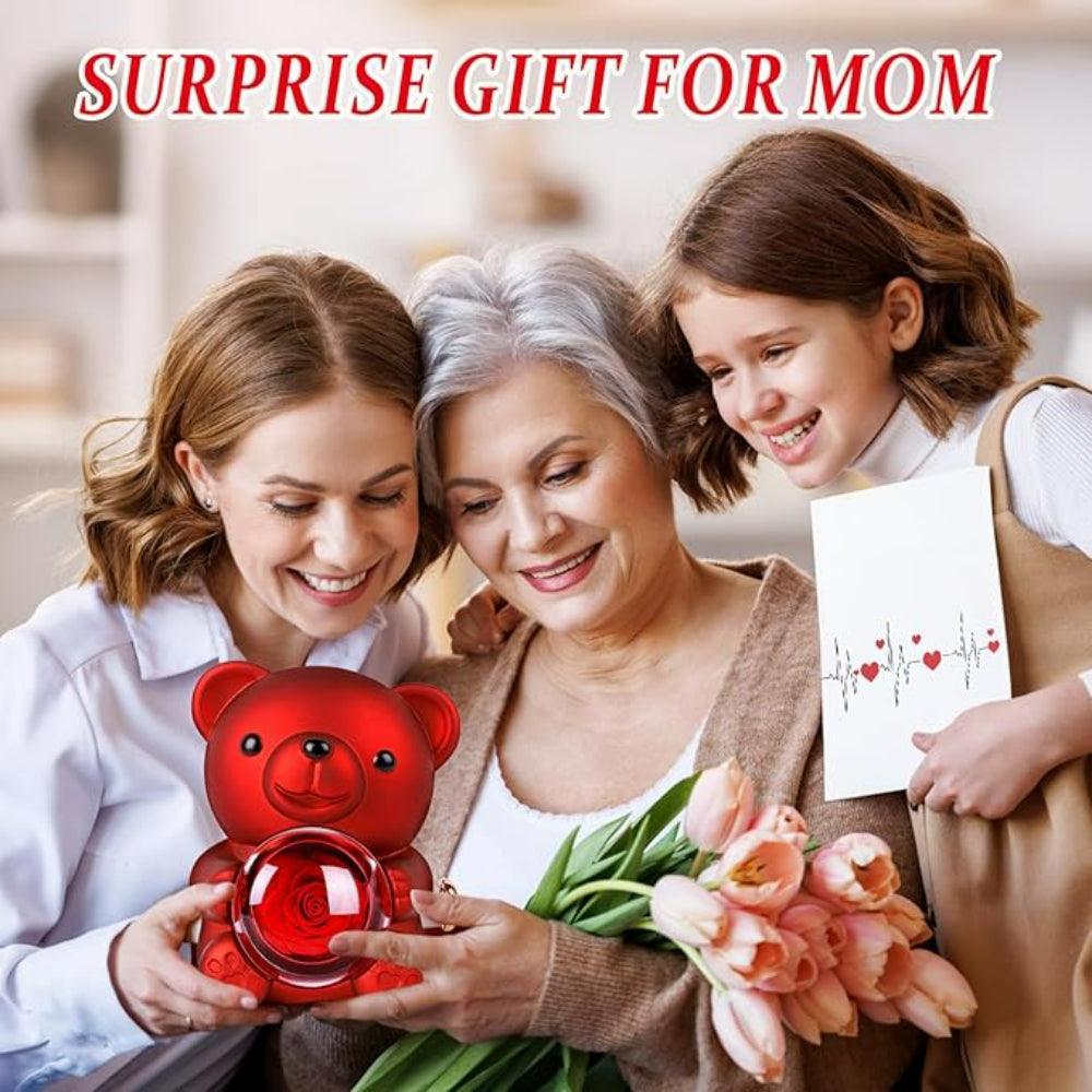 Floral Teddy Bear - Rotating Floral Display And Pendant-Flower Teddy Bear